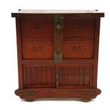 Lot 018    Japanese Antique Edo Period Tansu with Locking Bar