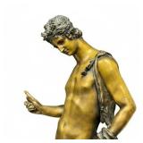 1905 Sabatine de Angelis & Fils Narcissus Bronze Statue