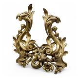 French Antique Louis XV Style Chenets