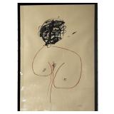 Antonio Saura (Spanish, 1930–1998)“Se había vestido con un traje rojo...”