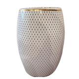 Blue Fishnet Porcelain Garden Stool/Seat