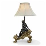 French 19th Century Bronze Chenet Lamp