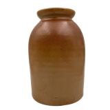 Antique American Stoneware Jar, Salt-Glazed 19th C