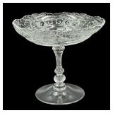 Cambridge Etched on Clear Gadroon Compote