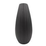 Lenox Bisque Black Ribbed Vase