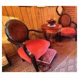 Vintage Velvet Art Deco Accent Chairs