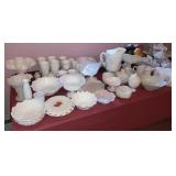 Lg. selection of Milk Glass