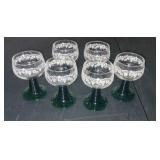 Set of 6 Vintage Luminarc France Crystal Wine Glasses