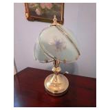 Sm. Glass/Brass Table Lamp