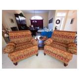 Pair of Matching Elephant Motif Armchairs