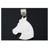 Alonzo Mariano Navajo Sterling Silver Horse Head Pendant 67mm 36g
