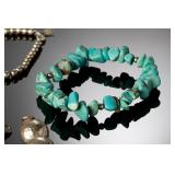 Vintage Sterling Silver & Turquoise Bracelets Lot (4) - Mexico ATI 925