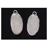Southwestern Sterling Silver Gaspeite Pendants - Lot of 2