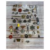 Vintage & Costume Jewelry Lot: Sterling Silver Pins, Pendants, Charms, 50+ Pcs