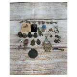 Sterling Silver Jewelry & Collectible Lot - 20 Pcs, Charms, Earrings, Thimbles