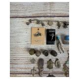 Sterling Silver Jewelry & Collectible Lot - 20 Pcs, Charms, Earrings, Thimbles
