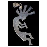 Native American Sterling Silver Kokopelli Pendant TS Signed 12.84g