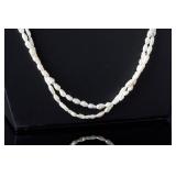 Lot of 2 Fresh Water Baroque Pearl Necklaces | Seed Pearl Strands 34" Each