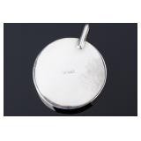 Modernist Sterling Silver & Onyx Shadow Box Pendant - 10.5g