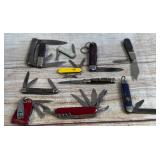 Vintage & Modern Pocket Knives Lot - 11 Multi-Tool, Barlow, Boy Scout