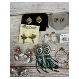 Diverse Vintage Earring Collection: Sterling Silver, Costume, 20+ Pairs Estate Lot