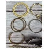 Large Lot of 30+ Vintage & Modern Costume Bracelets - Sterling Silver Included