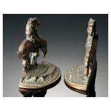 Vintage 1927 End of the Trail Style Bookends Gift House Inc NYC Bronze Clad