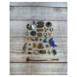 Vintage Costume Jewelry & Accessory Lot - Mixed Pins, Brooches, Keychains