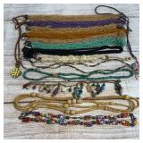 Assorted Vintage Costume Jewelry Lot: 15 Necklaces, Mixed Styles & Materials