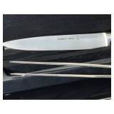 Schmidt Brothers 2-Pc Carving Set German Steel Knife Fork in Wood Box