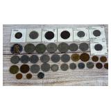 Lot of 38 Mixed Foreign & Novelty Coins Estate Find - World Currency