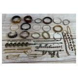 Vintage Costume Jewelry Bracelet Lot 30pc Unsorted Craft Resell