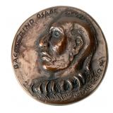 Joe Beeler Bacon Rind Osage Bronze Medallion Gift from Eddie Basha