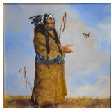 Original Art Robert Taylor "Where Echoes of The Spirits Still Dwell" Painting Native American