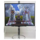 Sheila Bohanon 1998 Original Painting: Whimsical Horses, DOG & Circus Tent