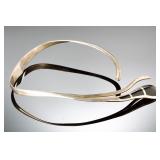 Mexican Modern TL105 Taxco 950 Sterling Silver Hinged Necklace Bracelet Set