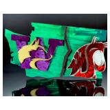 Washington State Huskies Cougars Rivalry Metal Sign 3D Layered College Football