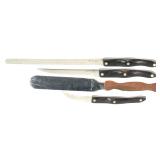 Cutco 4-Piece Kitchen Knife & Utensil Lot: Spatula, Trimmer, Slice N Serve, Cheese Knife