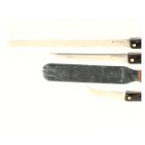 Cutco 4-Piece Kitchen Knife & Utensil Lot: Spatula, Trimmer, Slice N Serve, Cheese Knife