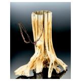 Unique Saguaro Cactus Skeleton & Barbed Wire Rustic Desert Decor Centerpiece