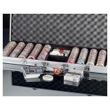 PERFECT 10 Poker Chip Set with Risque Playing Cards & Dice in Case