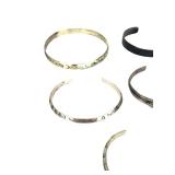 Vintage Southwest Style Lot of 5 Bracelets: Turquoise Cuff, Stamped Metal Bangles