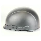 Harley-Davidson HD-J03 Half Helmet, Size XL - Matte Black with Visor, DOT