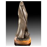 allan Houser "Woman with Basket" Bronze Sculpture 15/15, 1988 Native American Art