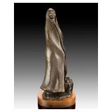 Allan Houser "Woman with Basket" Bronze Sculpture 15/15, 1988 Native American Art
