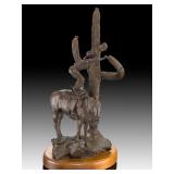 Bill Owen "The Starving Cowboy" Original Bronze Western Sculpture 1986