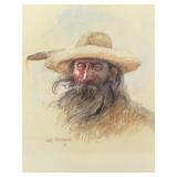 Joe Beeler Original Art "The Mountain Man" 1970 Gouache & Pencil Painting