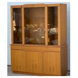 Skovby SM354T SM303T Teak China Cabinet Danish Modern Display