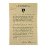 Original 1944 General Dwight D. Eisenhower D-Day 