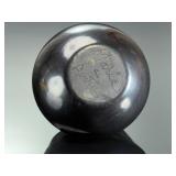 Maria & Santana Martinez San Ildefonso Black on Black Native American Pottery Vase